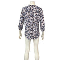 CandE White Floral Crepe Blouson Peasant Top sz Medium
