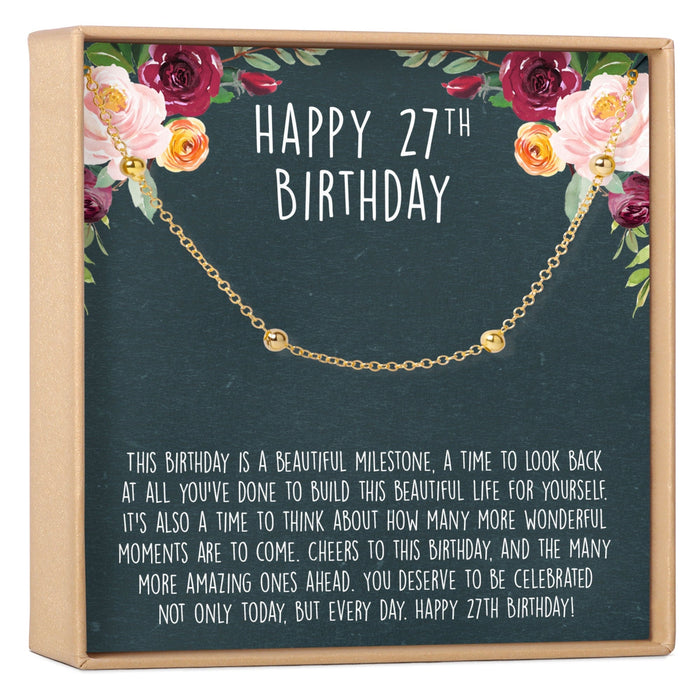 27th Birthday Dot Bracelet