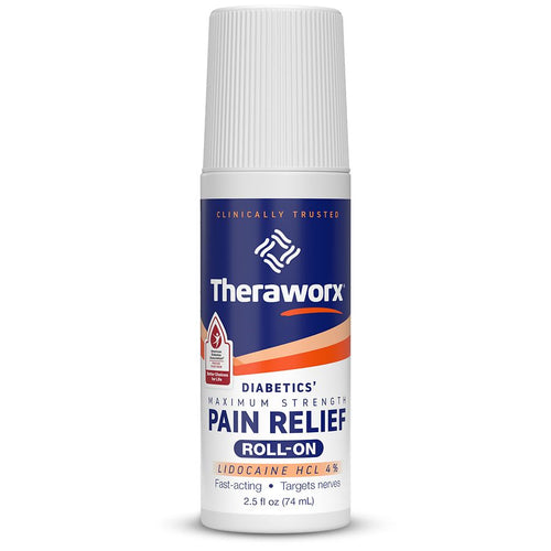 Theraworx® for Diabetics – Max Strength Pain Relief (4% Lidocaine)