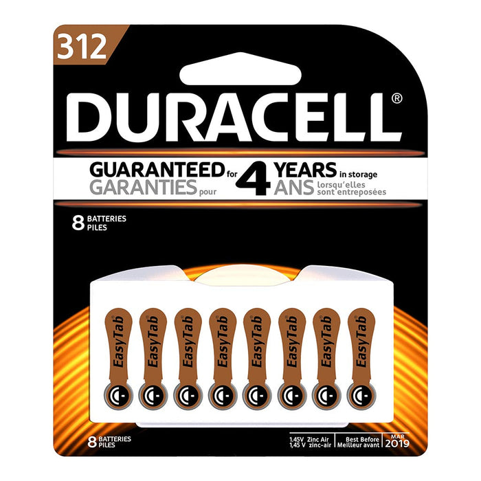 Duracell Zinc Air 312 1.4 Volt Hearing Aid Battery