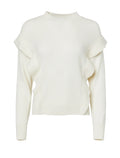 Bcbgmaxazria Flounce Trim Sweater – Gardenia