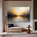 Golden Reflections Abstract Wall Art