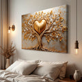Golden Tree Heart Wall Art
