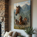 Galloping Horse Double Exposure Wall Art