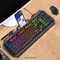 Wired Gaming Keyboard & Mouse Combo - Anti-Ghosting Multi-Key, 7-RGB Backlights