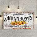 Family Autumn Harvest Thanksgiving Sign II