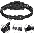Adjustable Black Nylon Collar Case for Large Dogs - Apple AirTag