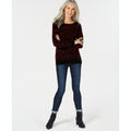 Charter Club Pure Cashmere Graphic Boatneck Sweater, Size PL