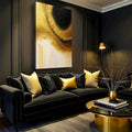 Minimalist Black and Gold Wall Art