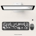 Wireless Keyboard and Mouse Combo - Full-Size Keyboard Black/Gray Keys