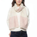 Inc Womens Plaid Colorblock Muffler Scarf Pink O/S