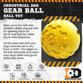 Industrial Dog Ball Rubber Chew Toy for Heavy Chewers | Yellow | USA Made | SodaPup