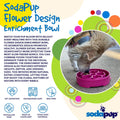 Flower eBowl Deep Slow Feeder Dog Bowl for Enrichment | USA Made
