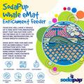 Whale eMat - Enrichment Lick Mat for Dogs and Cats - with Suction Cups | Whale Design | USA Made