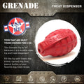 USA-K9 Grenade Rubber Dog Chew Toy | K9 Handler eDispenser Toy | Red & Blue | USA Made