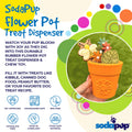 Large Flower Pot eCup Dog Treat Dispenser | Durable USA-Made Enrichment Toy | SodaPup