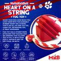 Heart on a String Dog Toy - Durable Rubber Tug Toy for Large Dogs | USA Made