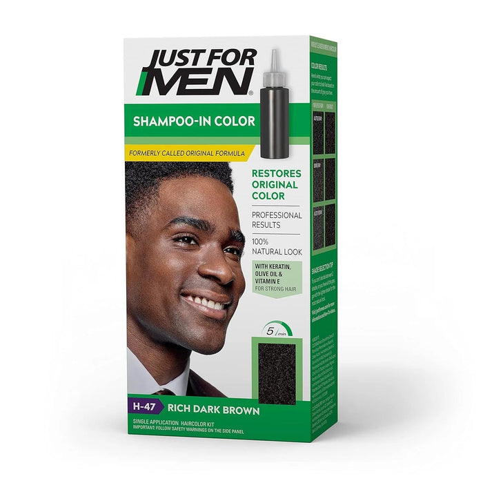 Just For Men Rich Dark Brown H 47 Shampoo In Color