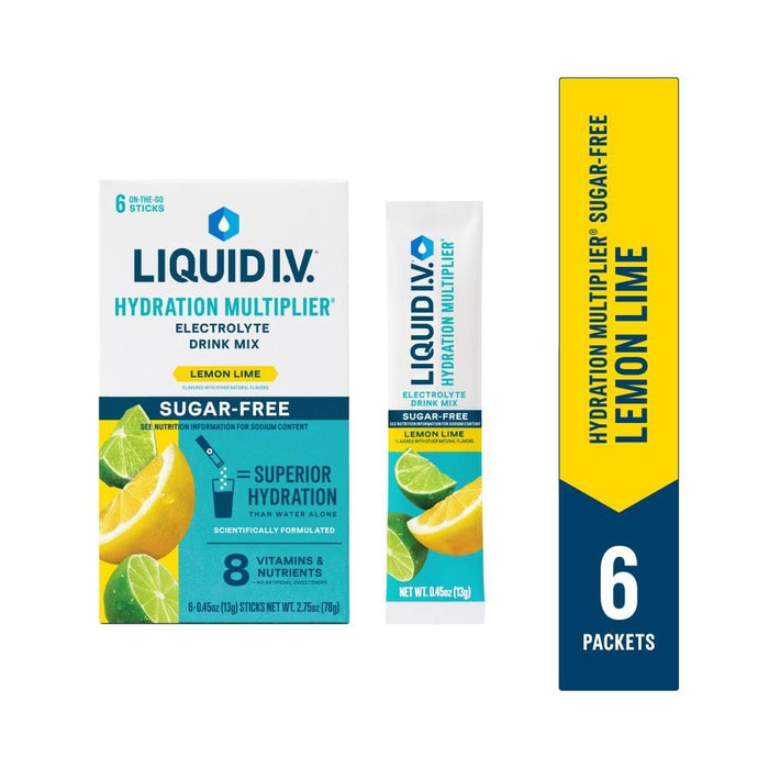 Liquid IV® Hydration Multiplier® Lemon-Lime Electrolyte Drink Mix Packet, 0.45 oz x 6 EA