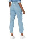 Ralph Lauren Womens Blue Denim Pocketed Tie Cargo Pants,Size 16