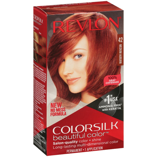Revlon Colorsilk Beautiful Color Medium Auburn 42 Permanent Hair Color 1Ea