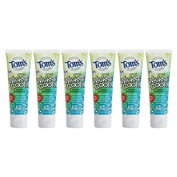 Tom's of Maine Wicked Cool Fluoride Toothpaste Mild Mint