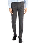 Bar III Mens Slim-Fit Gray and Camel Plaid Suit Pants, 34X29