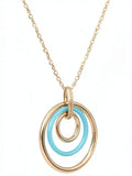Lucky Brand Chain Circle Ring Necklace (Gold) Necklace