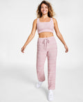Jenni by Jennifer Moore Womens Fuzzy Knit Crop Top Withered Rose, Medium