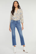 NYDJ Womens Marilyn Straight Ankle Jeans in Petite, Size 0P