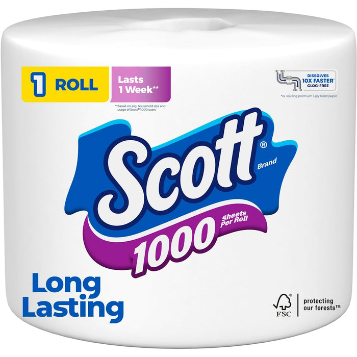 Scott 1000 Sheets Per Roll Toilet Paper, Bath Tissue
