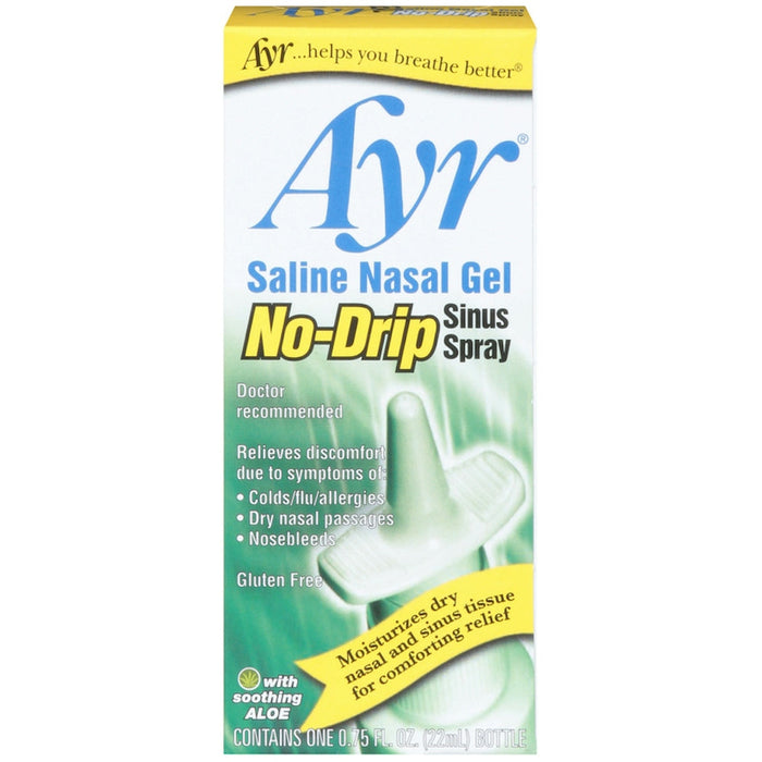 Ayr Sinus Spray, No Drip, Saline Nasal Gel 0.75 Fl Oz