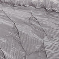 Tache Satin Ruffle Floral Lace Silver Rose Petals Comforter Set (HYZ102)