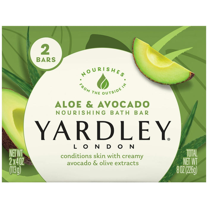 Yardley London Fresh Aloe Bath Bar – Moisturizing & Soothing Soap, 4.25 oz