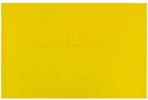 JAM Paper 6Pack, Plastic Envelopes with Hook & Loop Closure Legal Booklet