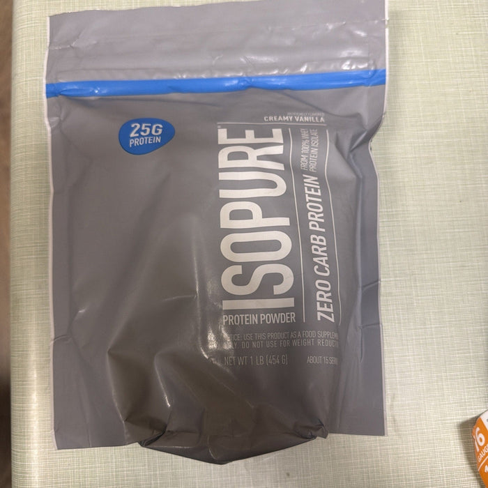 Isopure Zero Carb Whey Isolate Creamy Vanilla 1 Lb 15 Servings exp 02/27