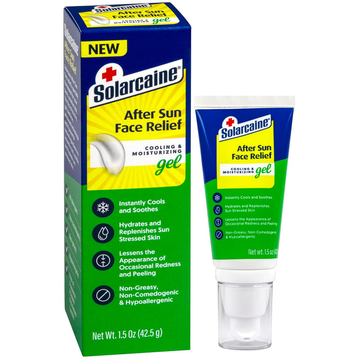 Solarcaine After Sun Face Gel Cooling & Moisturizing Relief 1.5 Oz
