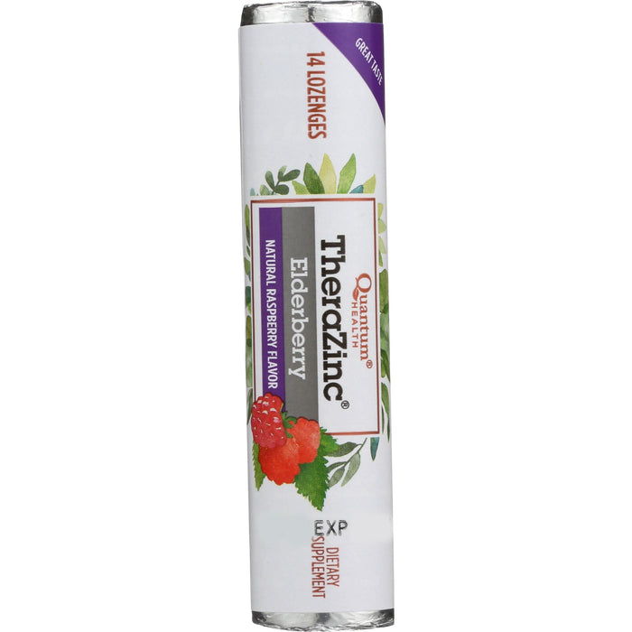 Quantum Health Thera Zinc Elderberry Lozenges Natural Raspberry Flavor - 14-Pack