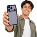 Translucent Matte Case for iPhone 17 Pro, Slim Shockproof Black