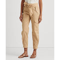 Ralph Lauren Womens Pants Micro-Sanded Twill Cargo Self Belt Bow Tan Cotton