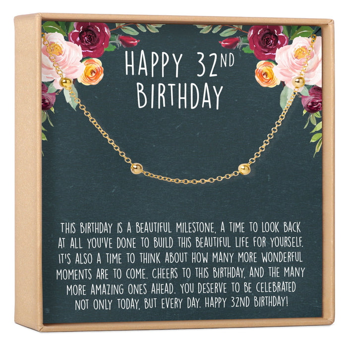 32nd Birthday Dot Bracelet