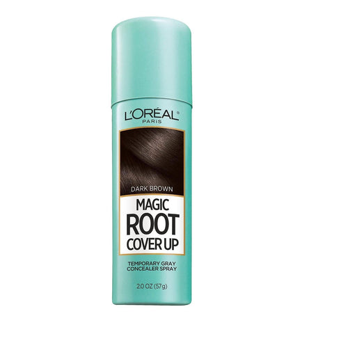 L'Oreal Paris Magic Root Cover Up Temporary Gray Concealer Spray, Dark Brown - 2 oz