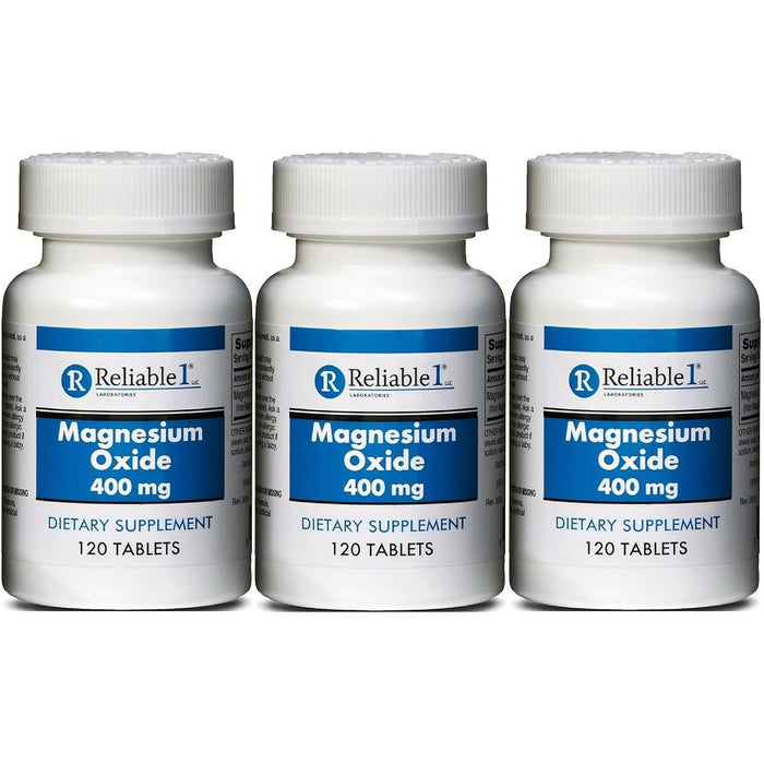 Reliable-1 Laboratories Magnesium Oxide – 400 mg (120 Tablets)