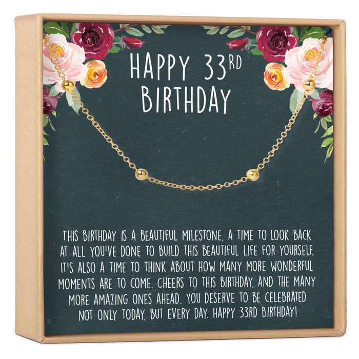 33rd Birthday Dot Bracelet