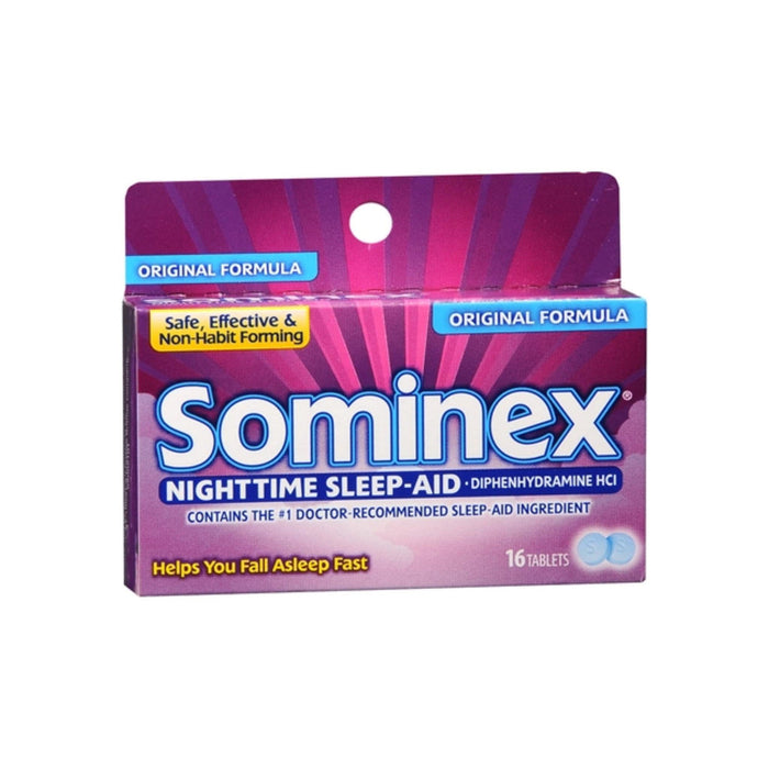 Sominex Nighttime Sleep Aid, Diphenhydramine H Cl, Original Formula, Tablets
