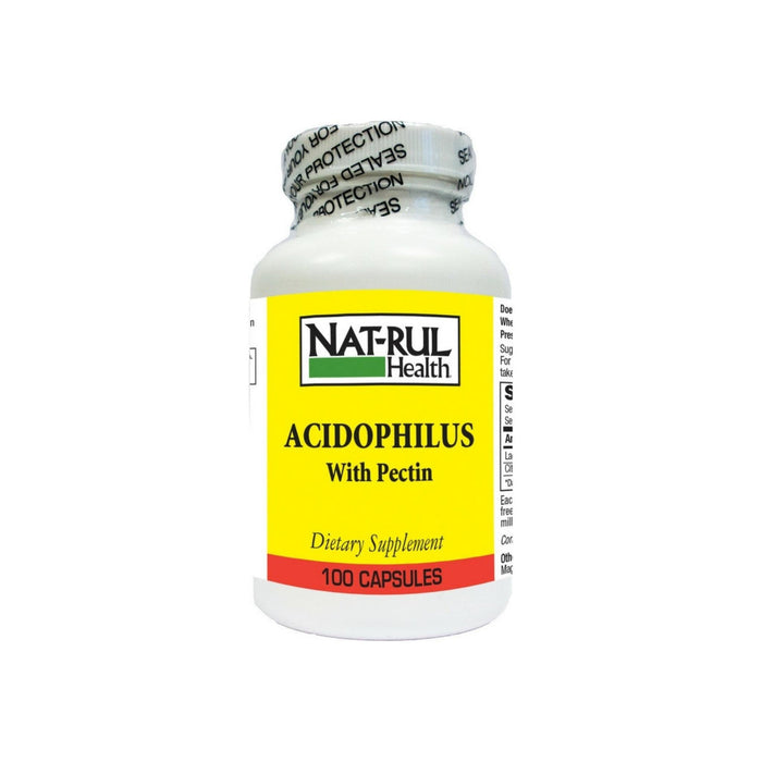 Nat-Rul Natural Acidophilus Con Pectina Cápsulas De