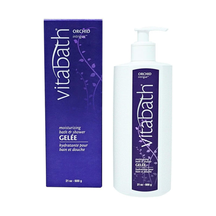 Vitabath Orchid Intrigue Moisturizing Bath & Shower Gel Wash Alluring Botanical Skin-Softening Hydrating & Soothing Skincare, Body Cleanser & Foaming Gelee Bath - Cruelty-Free - 21 Oz