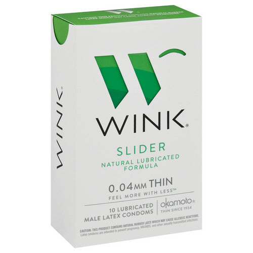 Wink™ Slider Naturally Lubricated Condoms – Thin