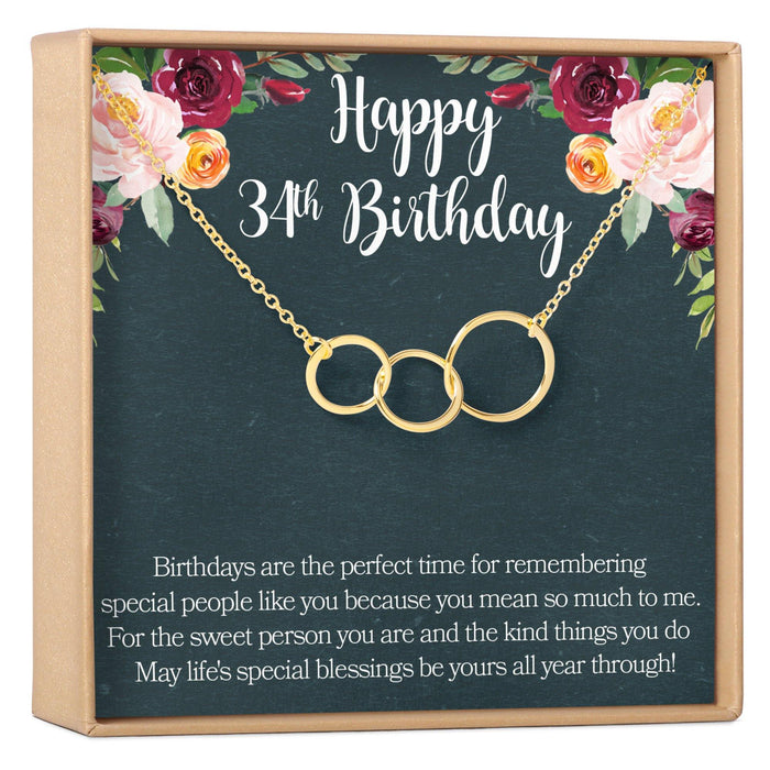 34th Birthday Necklace