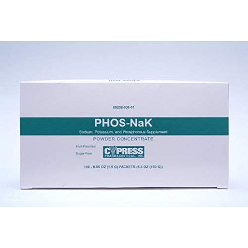Cypress Pharmaceutical Phos-NaK – Fruit Flavored Powder Packets (100ct)